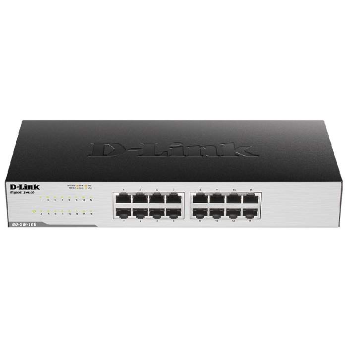 D-Link GO-SW-16G/E Switch de 16 Puertos Gigabit Ethernet, Negro D-Link GO-SW-16G/E Switch de 16 Puertos Gigabit Ethernet, Negro